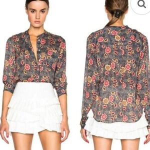 Isabel Marant Silk Floral Blouse | Size 36/S